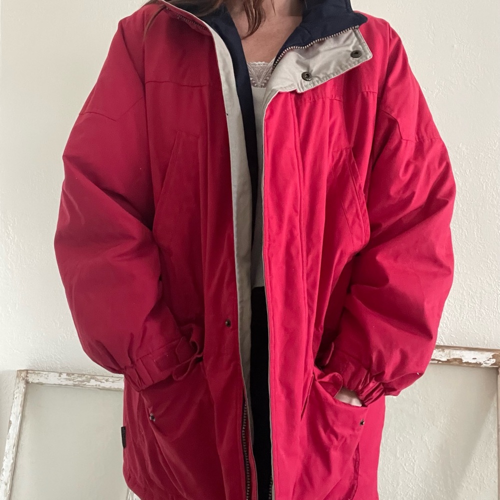 Vintage Pacific Trail Red Cold-Weather Parka Jacket, 90s Outdoor Heritage Style